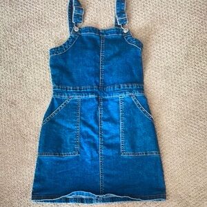 Denim pinafore dress
